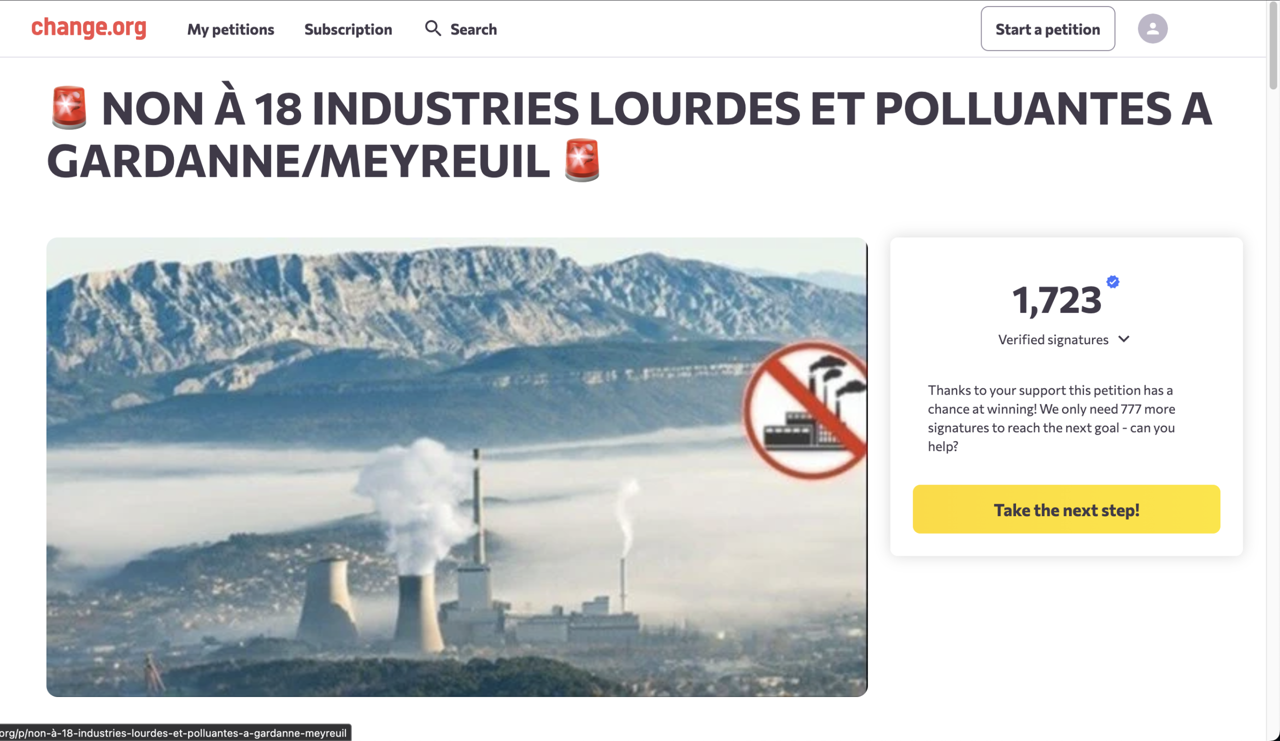 Soutenez la pétition
